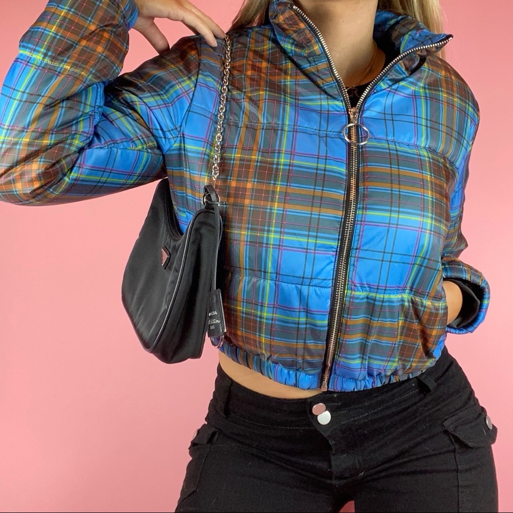 Wild Fable NWT! Lightweight Nylon Plaid Jacket